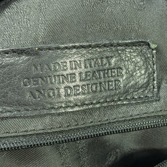 Renato Angi Women’s Black Soft Genuine Leather Shoulder Bag Purse Italy Made - Picture 4 of 14